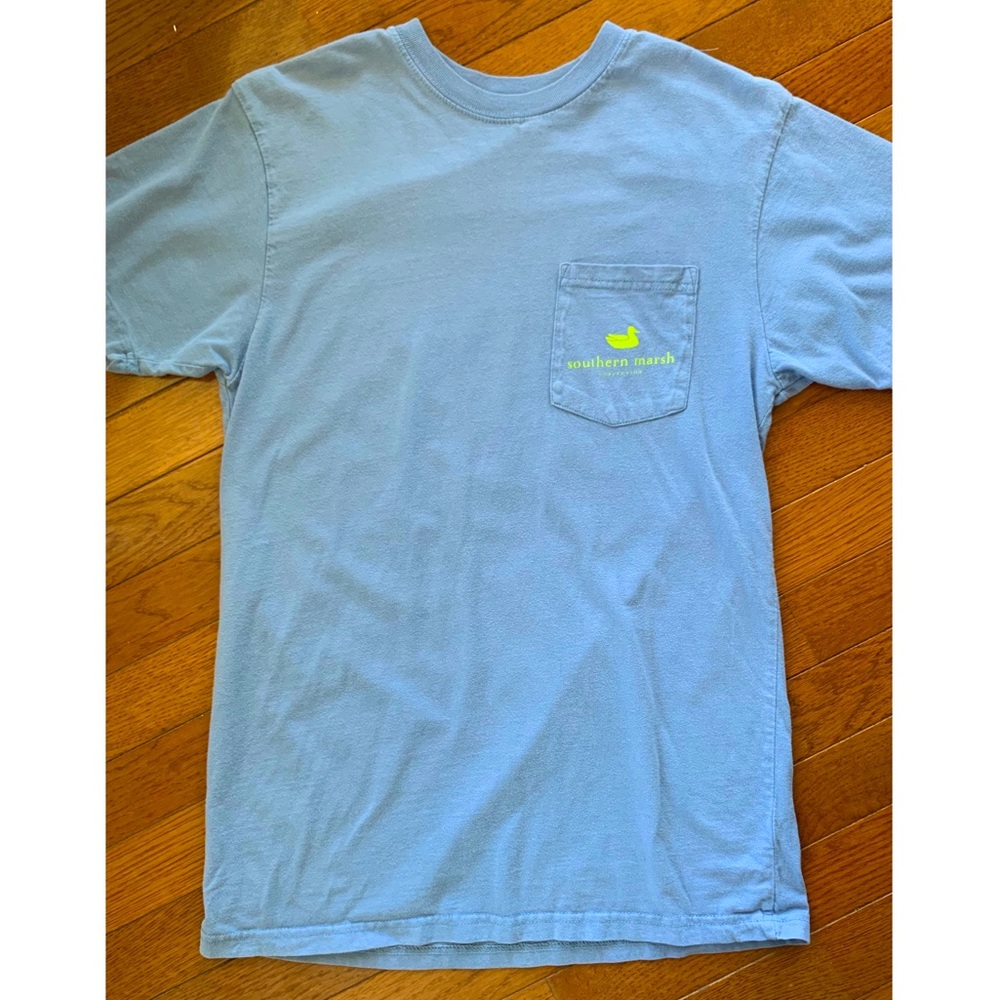 Small blue Southern Marsh tshirt